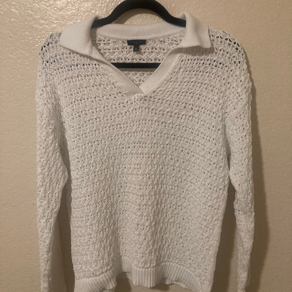 Talbots Cream V-Neck Sweater